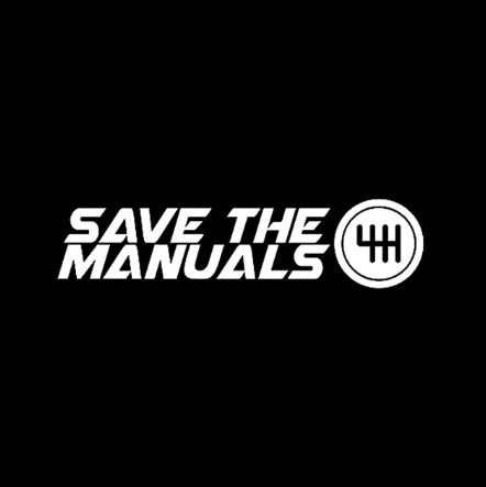 "Save the manuals" Auto Aufkleber 15 x 3 Weiss